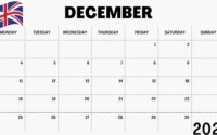 December 2023 Calendar with Holidays UK