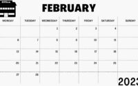 February 2023 Blank Calendar Excel Template