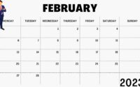February 2023 Printable Calendar Landscape