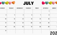 July 2023 Printable Blank Calendar