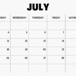 July Calendar 2023 Printable