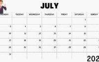 July Calendar 2023 Printable