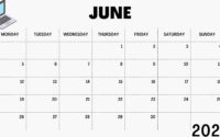 June 2023 Calendar Editable Template