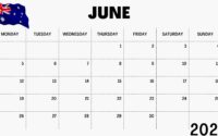 June 2023 Calendar with Holidays Australia