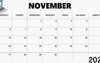 November 2023 Blank Calendar