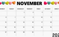 November Calendar 2023 Singapore