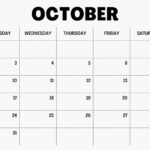 October 2023 Blank Calendar