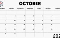 October 2023 Blank Calendar