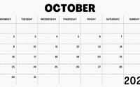 October Calendar 2023