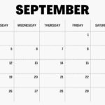 September Calendar 2023 Bank Holidays